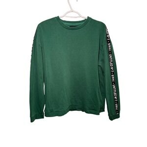 Cotton On Loose Fit Crew Neck Sweatshirt Green Long Sleeve Womens Medium Casual